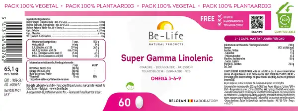 Be-life Super Gamma Linolenic Caps B/60