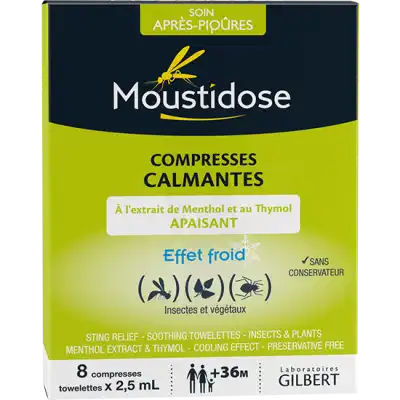Moustidose Compresse Calmante Etui/8 à AMBARÈS-ET-LAGRAVE