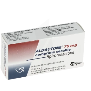 Aldactone 75 Mg, Comprimé Sécable
