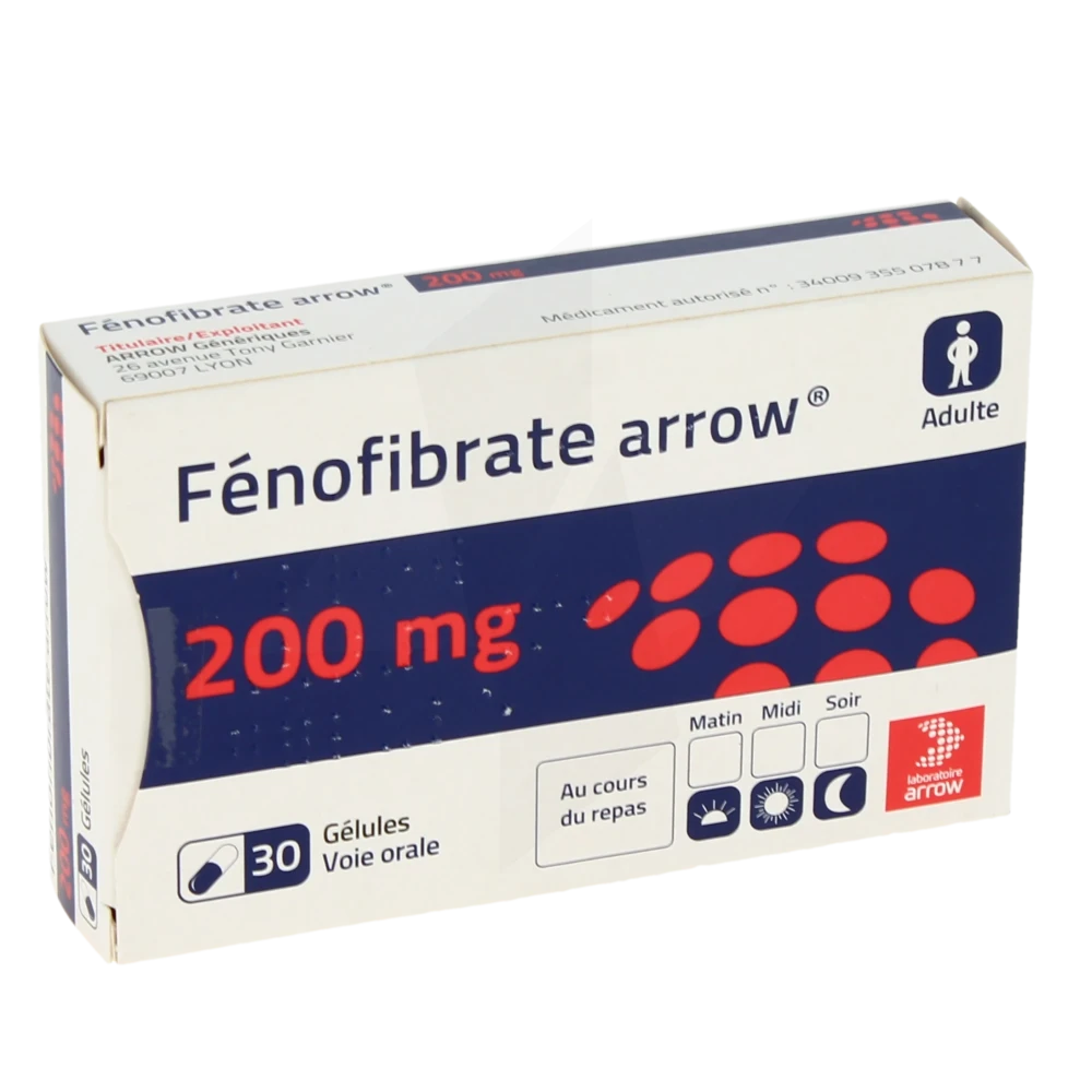 Fenofibrate Arrow 200 Mg, Gélule