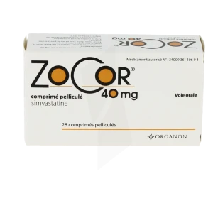 Zocor 40 Mg, Comprimé Pelliculé