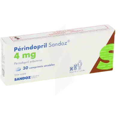 Perindopril Sandoz 4 Mg, Comprimé Sécable à CUISERY