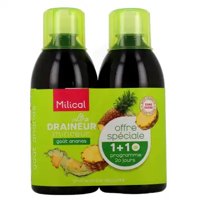 Milical Ultra Draineur S Buv Ananas 2 Flacons De 500ml à Ménilles