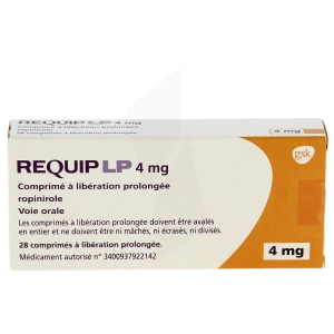 Requip Lp 4 Mg, Comprimé à Libération Prolongée