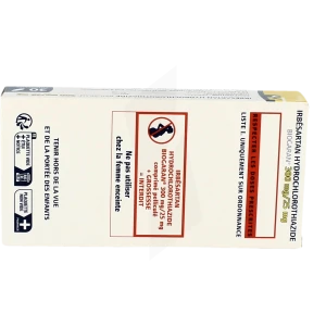 Irbesartan/hydrochlorothiazide Biogaran 300 Mg/25 Mg, Comprimé Pelliculé