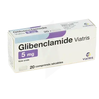 GLIBENCLAMIDE VIATRIS 5 mg, comprimé sécable