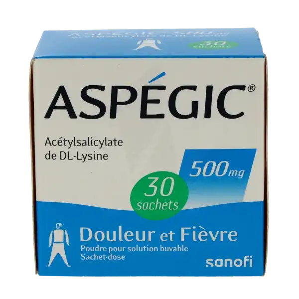 Aspegic 500 Mg, Poudre Pour Solution Buvable En Sachet-dose