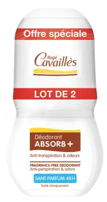 Rogé Cavaillès Déodorants Déo Absorb+ Sans Parfum 48h Roll-on 2x50ml à BOURG-SAINT-MAURICE