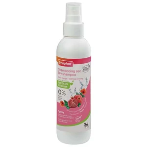 Beaphar Spray Shampooing Sec Sans Rinçage Labellisé Ecocert Extraits Naturels De Coquelicot & De Grenade 200ml