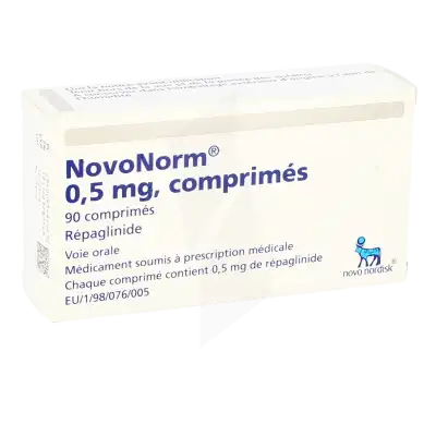 NOVONORM 0,5 mg, comprimé