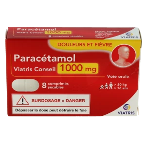 Paracetamol Viatris Conseil 1000 Mg, Comprimé Sécable
