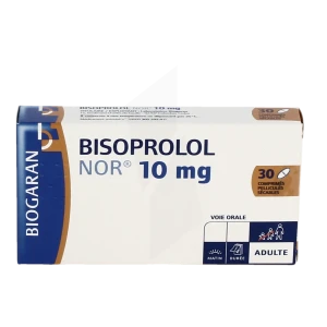 Bisoprolol Nor 10 Mg, Comprimé Pelliculé Sécable