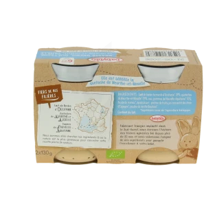 Babybio Alimentation Infantile Brassé Lait De Brebis Mirabelle Vanille 2pots/130g