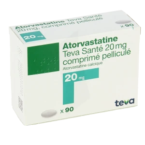 Atorvastatine Teva Sante 20 Mg, Comprimé Pelliculé