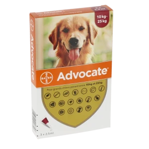 Advocate 250 Mg + 62,5 Mg Solution Pour Spot-on Pour Grands Chiens, Solution Pour Spot-on