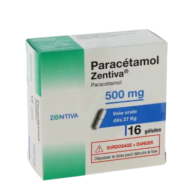 Paracetamol Zentiva 500 Mg, Gélule à MONTEUX