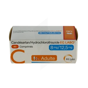 Candesartan/hydrochlorothiazide Eg Labo 8 Mg/12,5 Mg, Comprimé