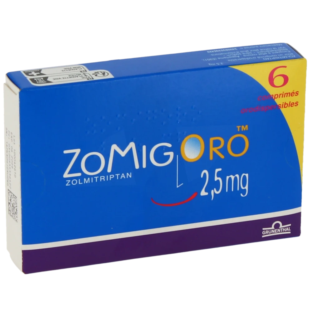 Zomigoro 2,5 Mg, Comprimé Orodispersible