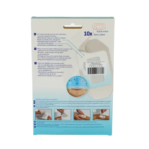 Tegaderm+pad Pansement Adhésif Stérile Avec Compresse Transparent 9x10cm B/10