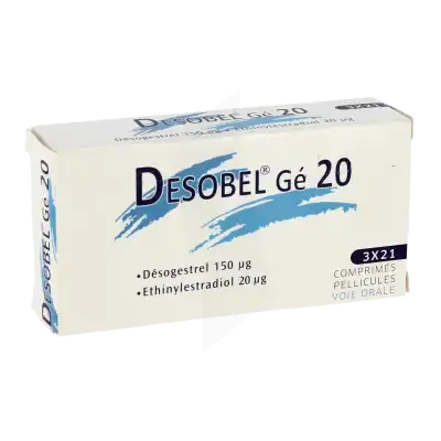 Desobel 150 Microgrammes/20 Microgrammes, Comprimé à Lavernose-Lacasse