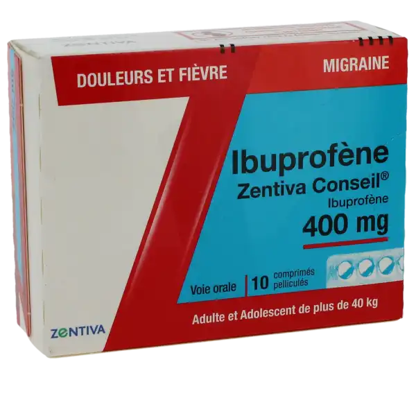 Ibuprofene Zentiva Conseil 400 Mg, Comprimé Pelliculé