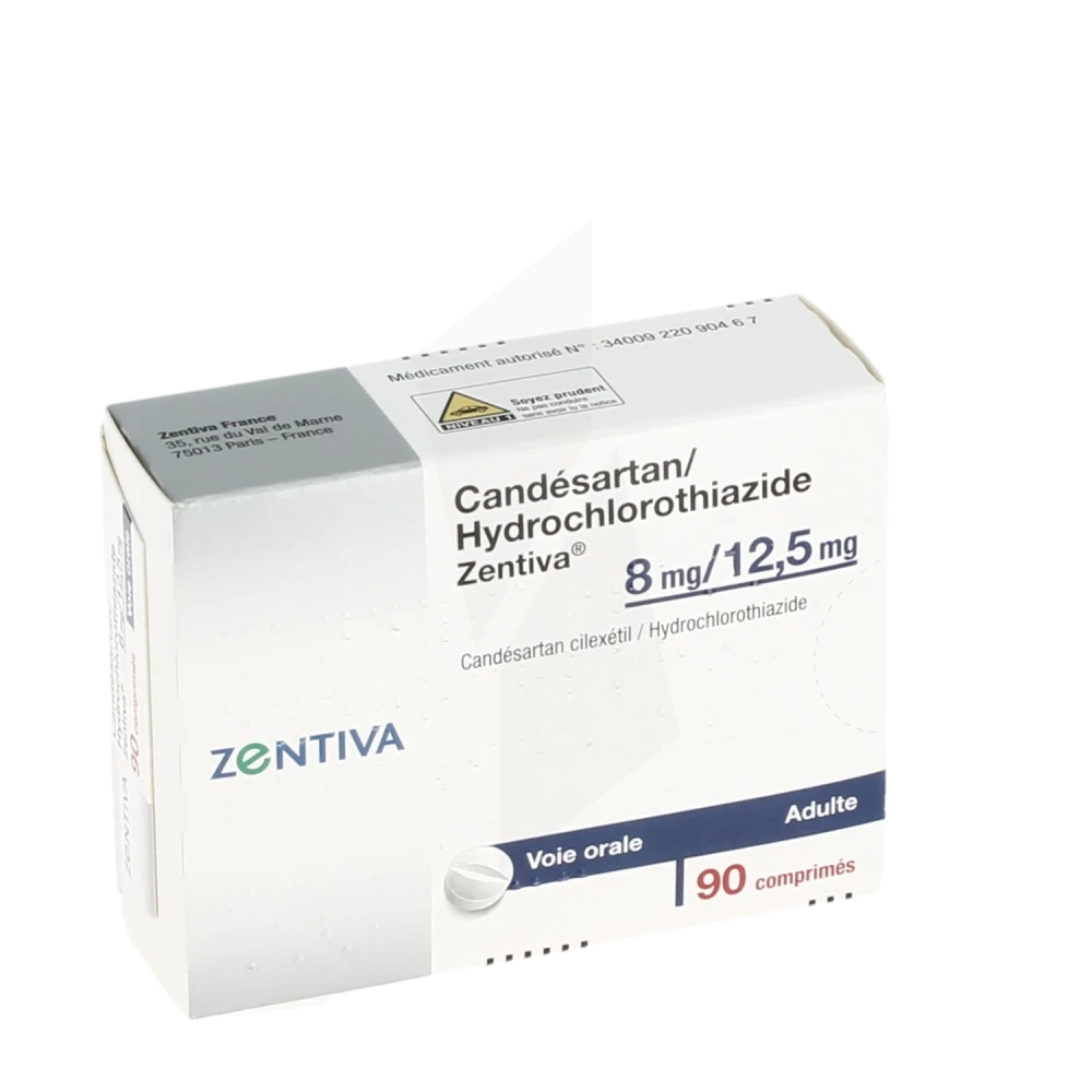 Candesartan/hydrochlorothiazide Zentiva 8 Mg/12,5 Mg, Comprimé