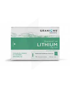 Granions De Lithium 1 Mg/2 Ml Solution Buvable En Ampoule 30 Ampoules/2ml à Nice