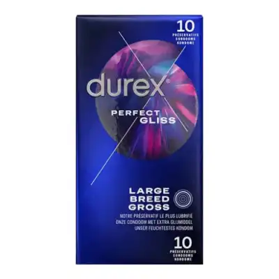 Durex Perfect Gliss Préservatif Lubrifié B/10 à Montbéliard