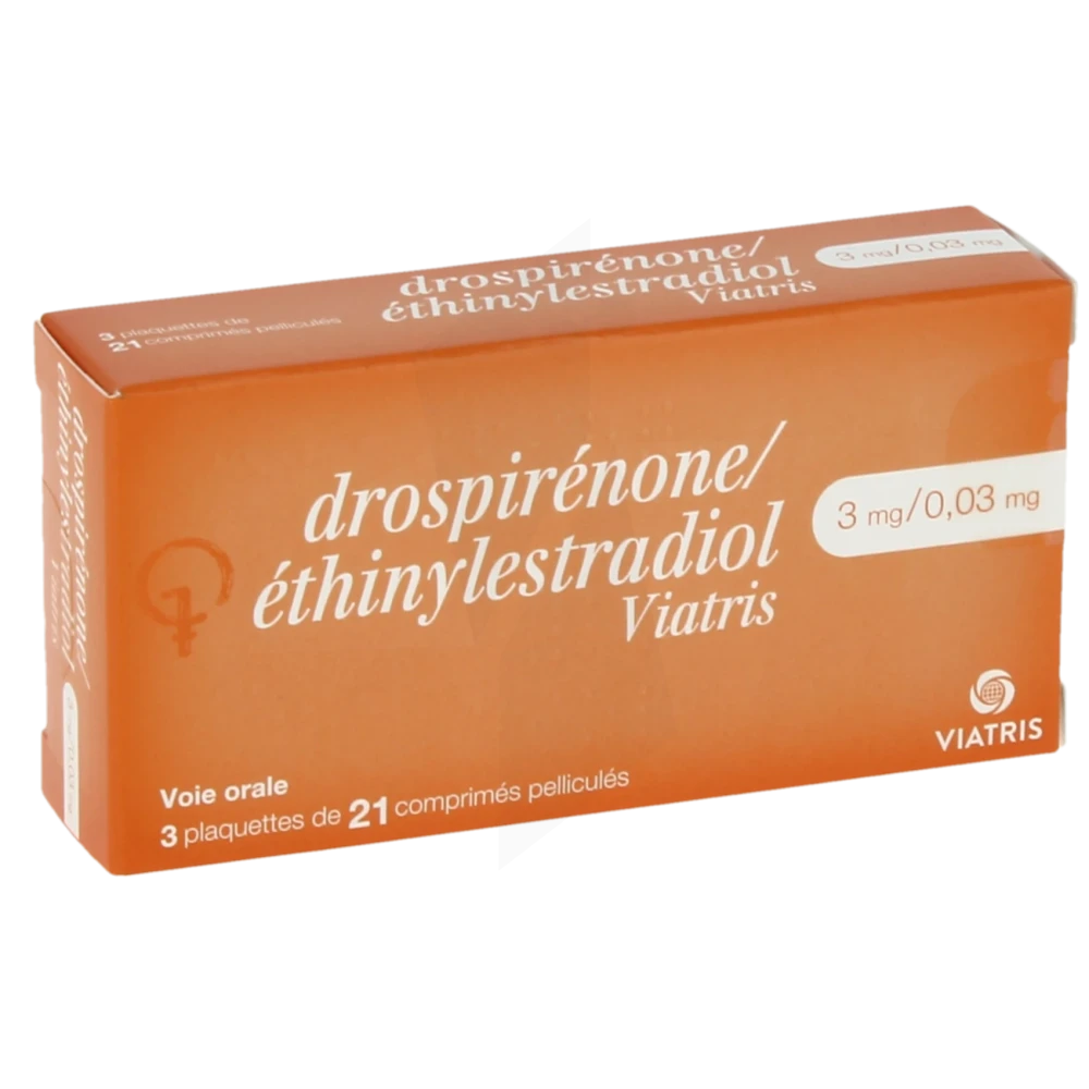 Drospirenone/ethinylestradiol Viatris 3 Mg/0,03 Mg, Comprimé Pelliculé