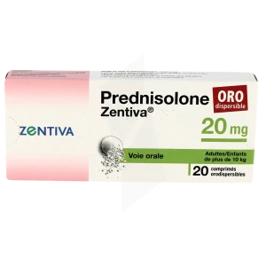 Prednisolone Zentiva 20 Mg, Comprimé Orodispersible