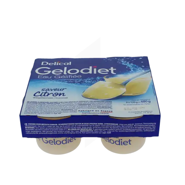 Gelodiet Eau Gélifiée Citron 4pots/120g