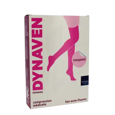 Sigvaris Dynaven Transparent Bas Auto-fixant Classe 2 Beige Foncé Long M à Douvaine