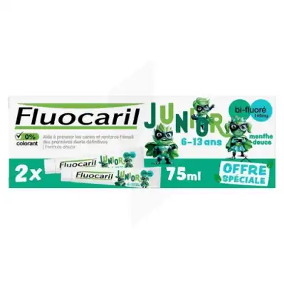 Fluocaril Junior Gel Menthe 75mlx2 à Annecy