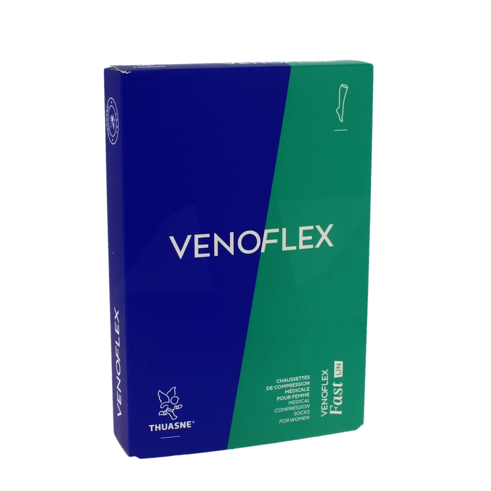 Venoflex Fast 2 Chaussette Lin Femme Ligne Noir Taille 3l