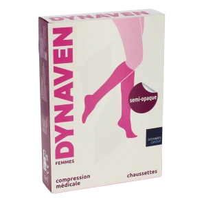 Dynaven Semi-opaque Chaussettes  Femme Classe 2 Beige X Large Normal-
