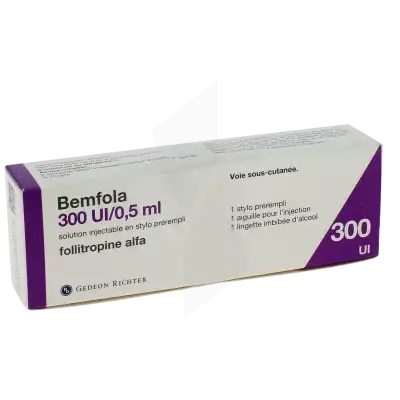 BEMFOLA 300 UI/0,50 ml, solution injectable en stylo prérempli