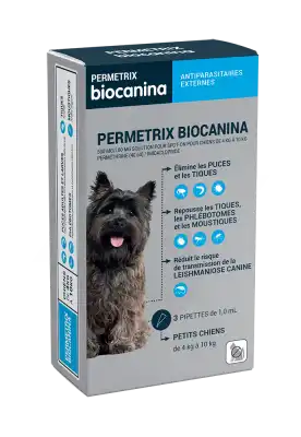 Biocanina Permetrix Pipette Antiparasitaire Petit Chien B/3 à CHASSE SUR RHÔNE