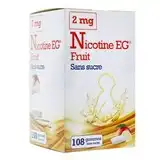 Nicotine Eg Fruit 2 Mg Sans Sucre, Gomme à Mâcher Médicamenteuse édulcorée à L'acésulfame Potassique Et à La Saccharine