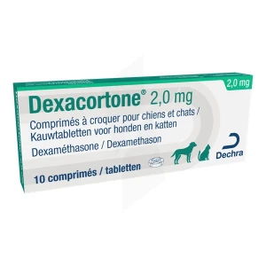 Dexacortone 2,0 Mg Comprimes A Croquer Pour Chiens Et Chats, Comprimé à Croquer