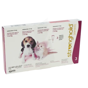 Stronghold - Solution Pour Spot-on Chats Et Chients <2,5kg - 3 Pipettes