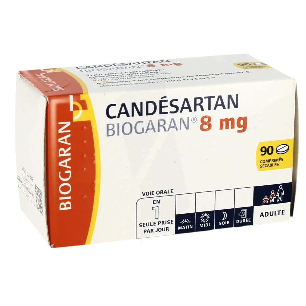 Candesartan Biogaran 8 Mg, Comprimé Sécable