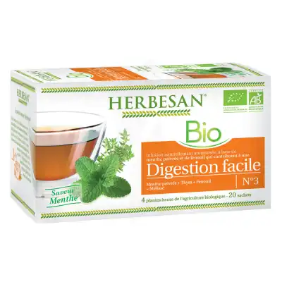 Herbesan Infusion Bio Tisane Digestion Facile 20 Sachets à BIGANOS