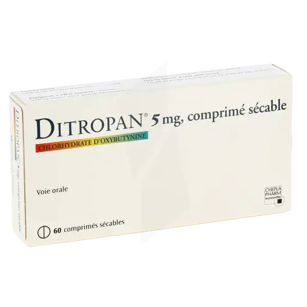 Ditropan 5 Mg, Comprimé Sécable