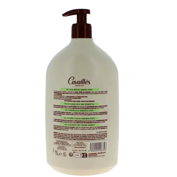 Roge Cavailles Gel Bain Douche Amande Verte Flacon Pompe De 1 L