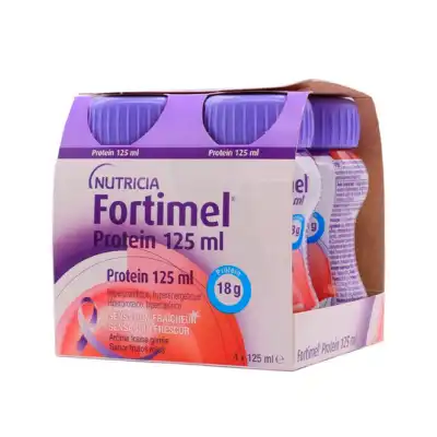 Fortimel Protein Sensation Fraîcheur Nutriment Fraise Givrée 4 Bouteilles/125ml à BOURBON-LANCY