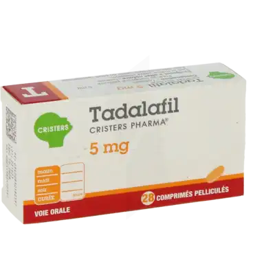 Tadalafil Cristers Pharma 5 Mg, Comprimé Pelliculé à Abbeville