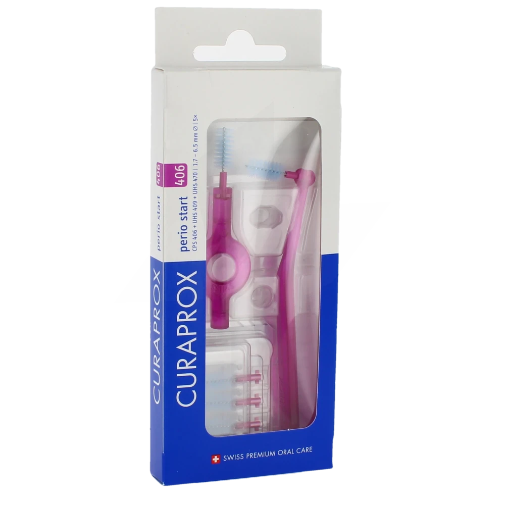 Curaprox Perio Start 406 - 5 Brossettes Interdentaires Avec Manche