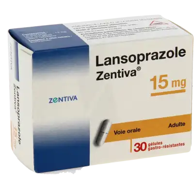 LANSOPRAZOLE ZENTIVA 15 mg, gélule gastro-résistante