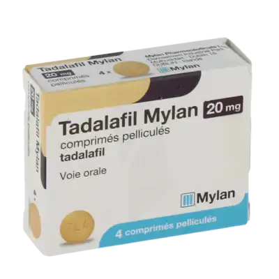 TADALAFIL MYLAN 20 mg, comprimé pelliculé