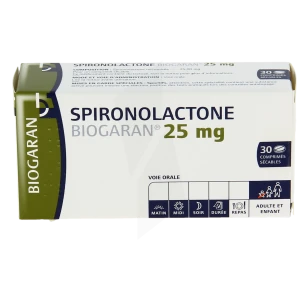 Spironolactone Biogaran 25 Mg, Comprimé Sécable